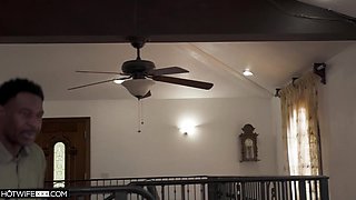 Slutty Chubby Wife Wildly Swallows a Big Black Cock