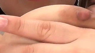 Seria Manatsuki Fondling Honami Akagi’s I-cup Breasts and Sucking Her Nipples
