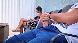 Crazy dude despairingly needed a suck off, so a random chick determined to give him a mitt