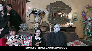 Family Strokes - Costume Party Turns Into Hardcore Fuck Fest On Halloween Night