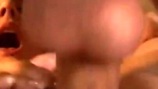 Nasty big ass chick squirts hard during the bang