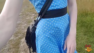 Outdoor Butthole In My Summer Costume; Public No Panties Finger Hammer