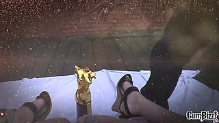 PAWG MILF Holds Berlin Venus Award During Creampie Gangbang