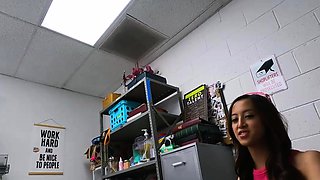 Busty Asian suspect milks officers big dick