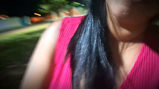 Nicoly Mattos Flashing Hairy Pussy and Big Tits in Square