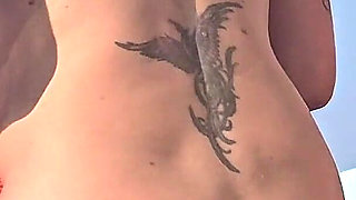 Real MILF Fucked on Resprt Balcony for All to See