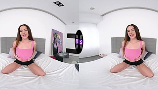 A hot solo performance with Sakura Hell, showcasing her stunning long brown hair and natural beauty.