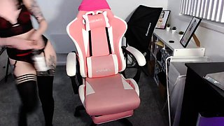 Stacked brunette goes solo toys and masturbation