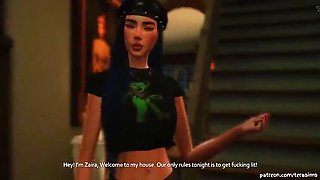 Sims 4 Cheating GF Story: Rough Doggy Style Fuck with Her Best Friend - 3D Hentai Animation