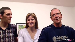 Stupid German Cuckold Let His Anorexic Wife Fuck Stranger