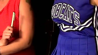 Cheerleader Is Spanked Before Practice