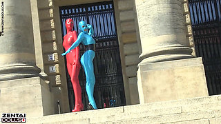 Zentai Models in the City