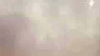 Ebony girl showers her big ass amp masturbating