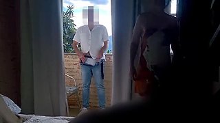 Hot MILF Home Alone Gives Brother-in-law a Naughty Blowjob - Cum in Mouth