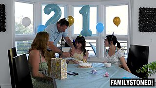 21st B-Day Threesome With Besties Parents