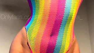 Big boob brunette masturbates on webcam