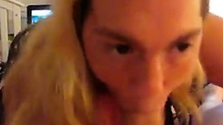 Stepmother Sucks Father-in-Law on Webcam