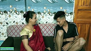 Indian Hot Aunty Hardcore Sex! Uncle Caught Us