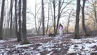 Sweet outdoor pissing session with a passionate chick Dragon Fruit