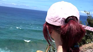 Beauty Amateur Redhead Teen make Perfect Blowjob