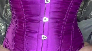 Cspot in a Purple Corset Edging to a Loud Orgasm