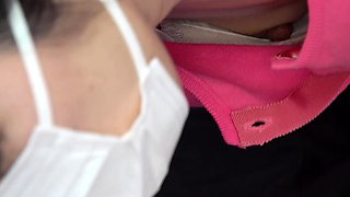 Asian japanese amateur has deep throat