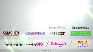 European Duo Alexis Crystal & Katy Rose Double Team Stepbro for Creampie Fantasy