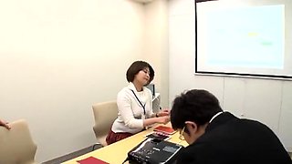 Desirable Japanese babes getting banged hard in the office