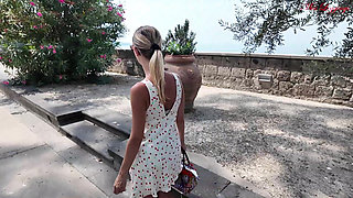 Hot Stepmother Provokes Her Naïve Stepbrother During a Walk in the Park. When They Get Home the Woman Wants His Cock