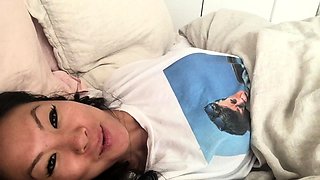 Pussy toying busty high heeled stunner solo pov masturbation