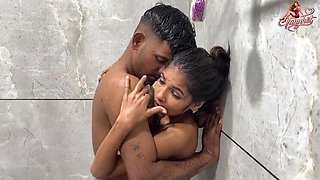 Desi stepsister Pariy gets fucked hard by stepbrother in shower bathroom - Indian 4k porn with blowjob and doggy style