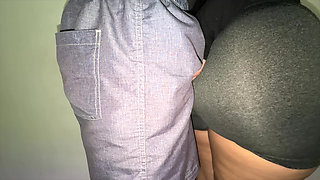 Big Ass Girl Grabs Stranger's Dick