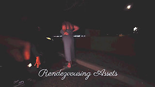 Dark Parking Lot Public Sex with the Shiesty Mask on!