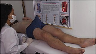 Nurse Observes Patients Erection