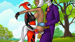 Joker and Harley Quinn hentai parody