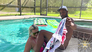 BBC Savvy G Ravages PAWG Barbie in a Sizzling Private Pool Quickie - Raw Interracial Chemistry Explodes