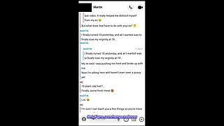 Gave My 18yo Snap Match His First Creampie on Camera