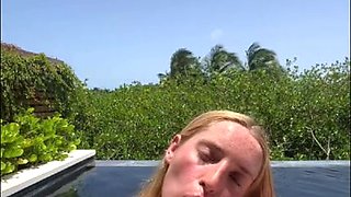 Teen Not Afraid To Ride Cock In Pool - Madison Moore - Madison moore