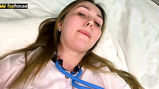 Russian Nurse Alina Rai Anal Fuck - Married Patient Pussy & Ass Creampie in Private Clinic