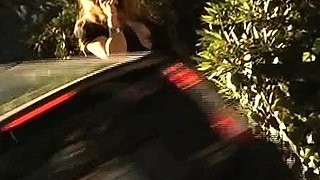 Busty Czech amateur fucks outdoor in public
