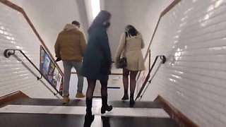French Threesome Outdoor BJ - Blowjob