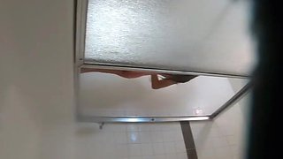filming my nerdy stepsister in the douche