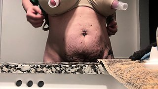 Close up pussy shot onto a cute busty