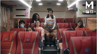 Repressing Sounds While Savoring The Thrill Of Secret Sex On The Bus With Song Nan Yi