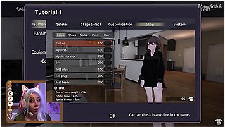 Real Life Public Exhibitionist Plays Hentai Flashing Game: Secret Flasher Sereka-san