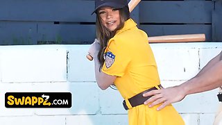 Their horny, young stepdaughters don't want to have fun baseball! they want a four-way