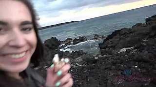 Ariel Grace's Lava & Lust: Outdoor Fingering Excitement