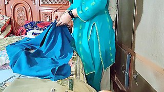 Indian Bhabhi Having Sex With Stepbrother While She Pressing Clothes