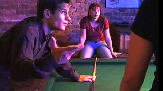 hungarian playgirl double permeated on a pool table