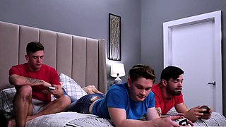 Boyfriends playing games and fucking hard